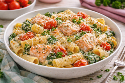 Рецепт к 14 февраля: макароны как в ресторане &mdash; нежный ужин с сёмгой и сливочным соусом