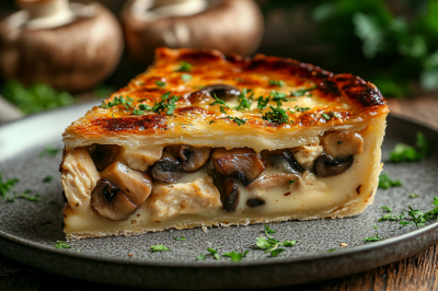 Устроили перезагрузку скучному жульену &mdash; этот рецепт творит чудеса: пирог, который уплетают за обе щеки