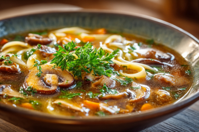 Этот супчик варю, когда лень возиться с мясом: чуток грибов и вермишель &mdash; и готов шедевр