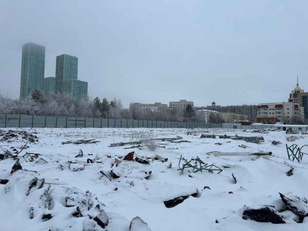 Старый стадион в Астане полностью снесли