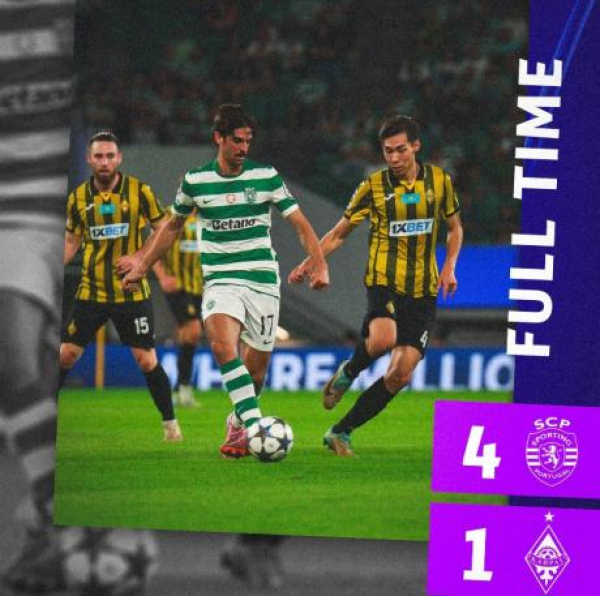 Кайрат проиграл Спортингу со счётом 4:1