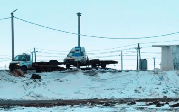 Временный железнодорожный переезд появился на трассе в Актюбинской области