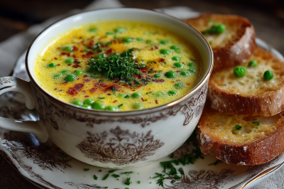 Вместо наваристого борща &mdash; этот кремовый суп: 15 минут, 2 плавленых сырка, банка горошка &mdash; и обед готов