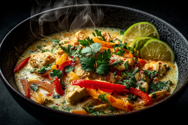 Тайское красное карри с курицей и овощами: рецепт для тех, кто любит погорячее. Аромат кокоса, имбиря и лайма сведут с ума